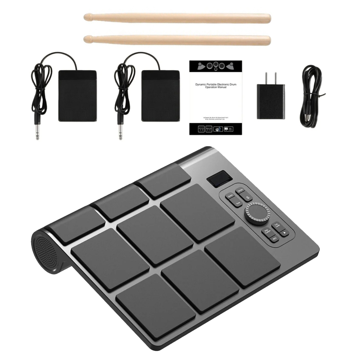 Electronic Drum Set Roll Up - Conjunto de bateria eletrônica Miwayer Roll
