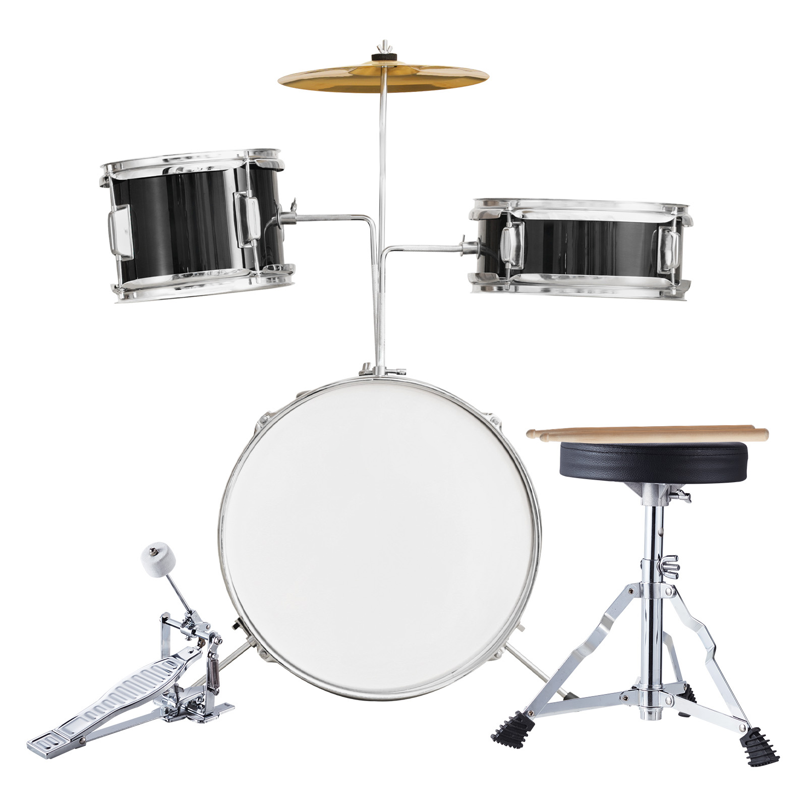 Drum Throne Adjustable - Conjunto de bateria infantil VEVOR, 3