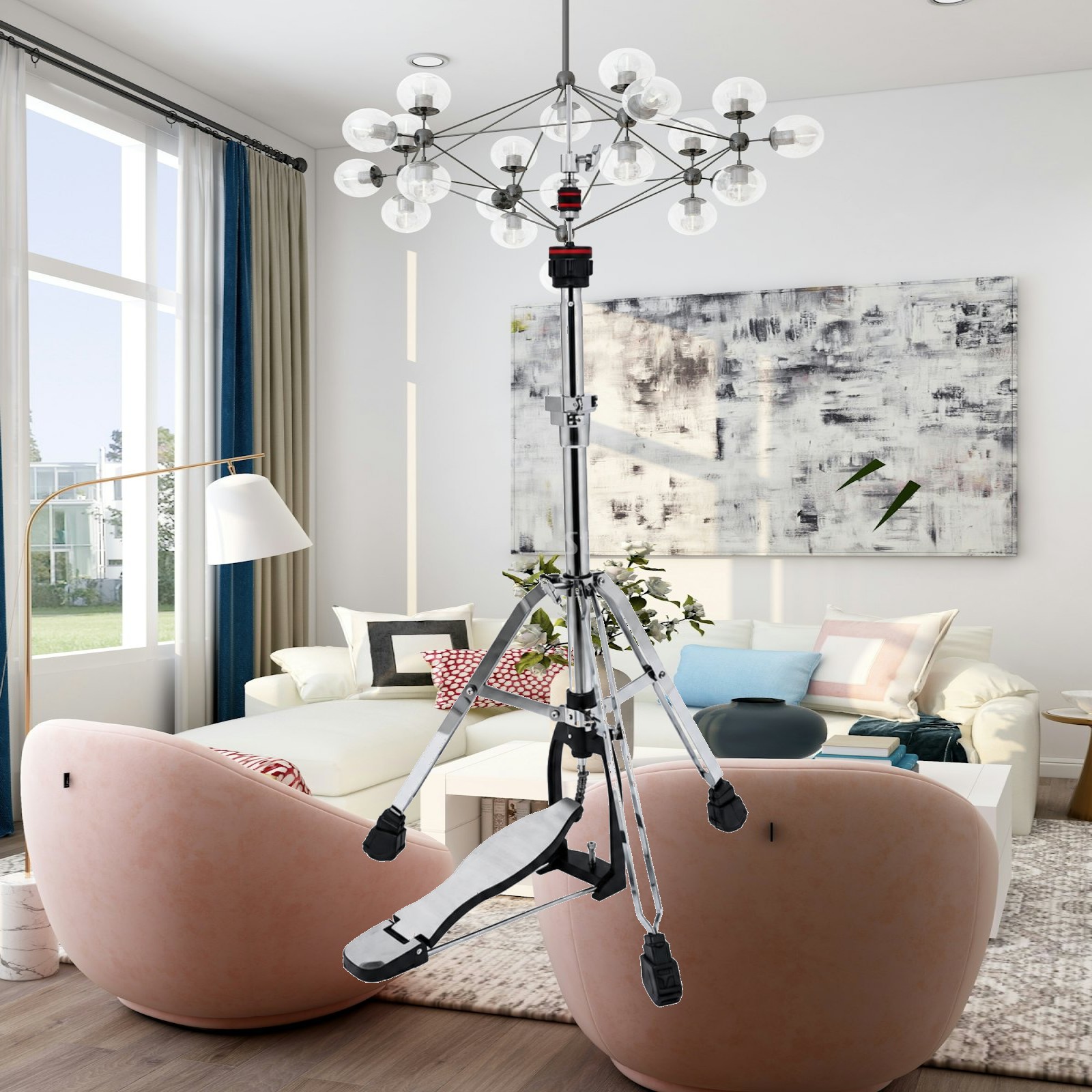 Electronic Drum Rack Stand - Suporte de Prato Hi-Hat com Pedal