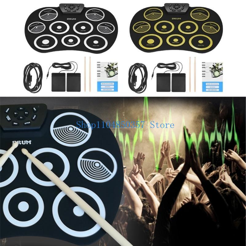 Conjunto bateria enrolada 652F - Electronic Drum Kit For Kids avaliação e preço