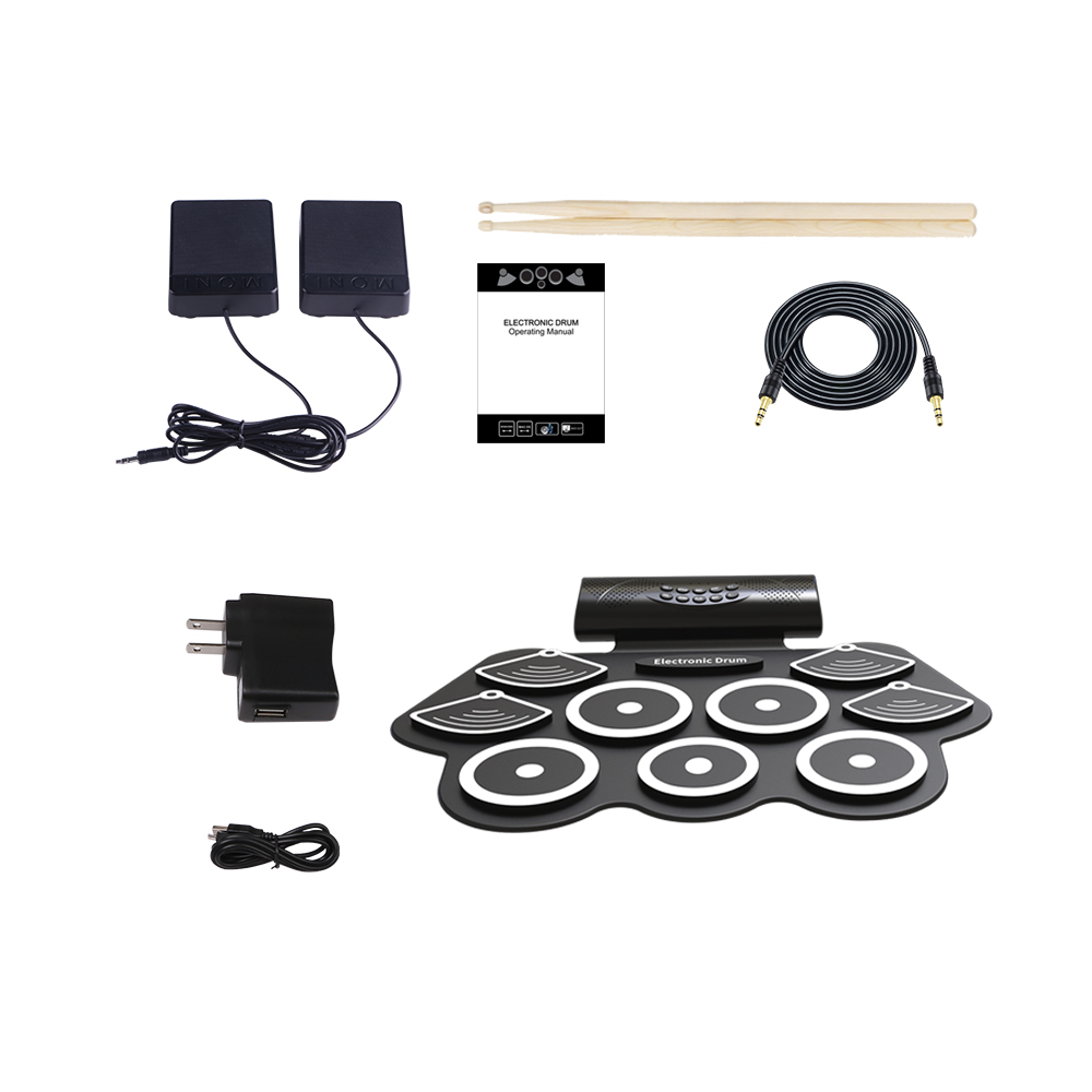 Tambor digital personalizado c - Electronic Drum Set Roll Up avaliação e preço