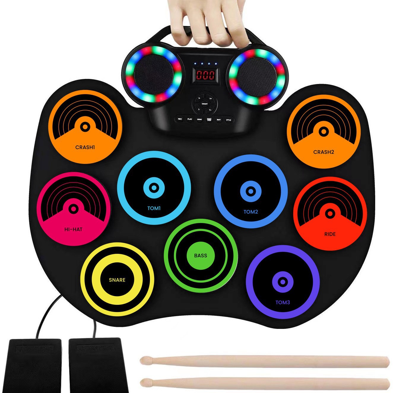 Conjunto de bateria eletrônica - Electronic Drum Set Roll Up avaliação e preço