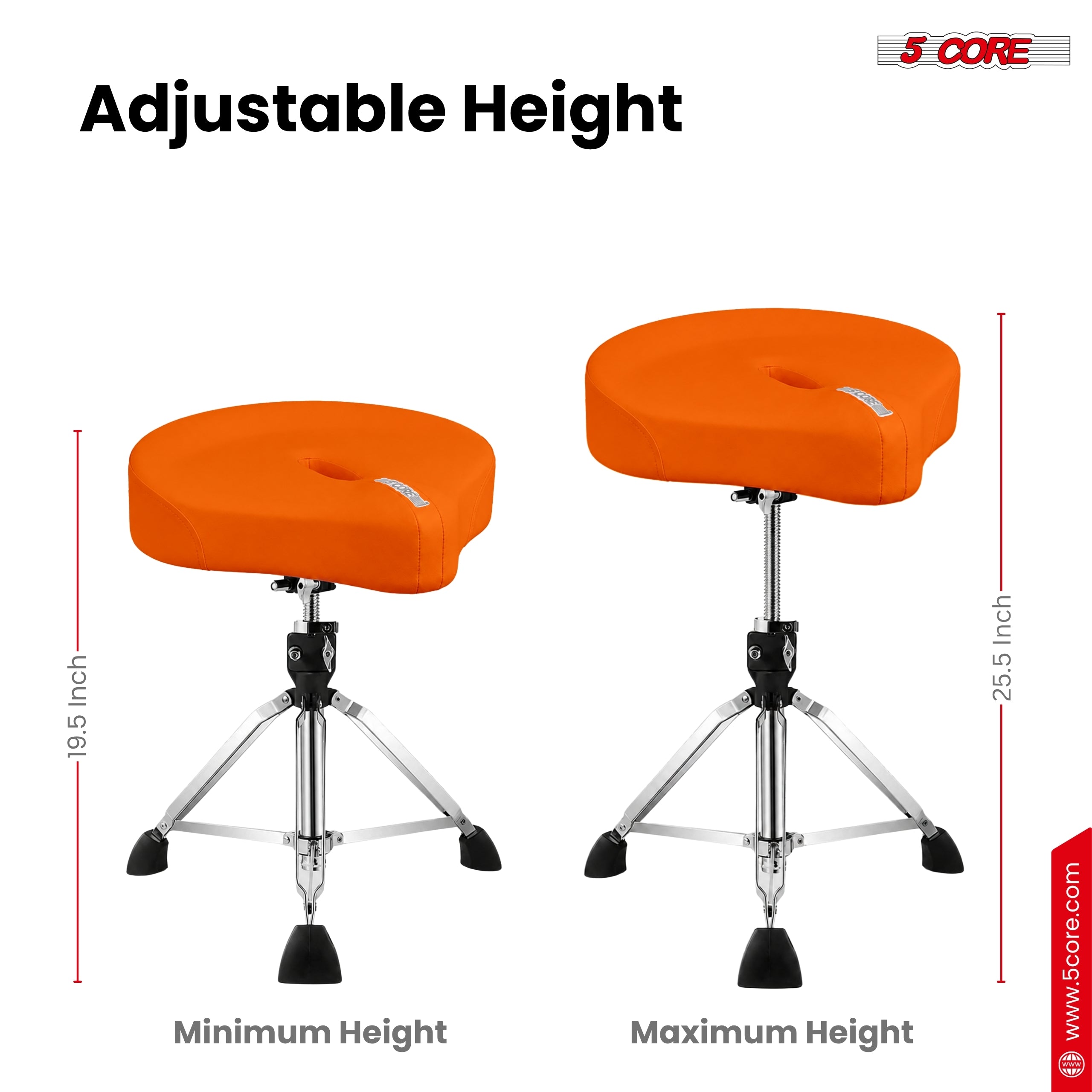 Banco de baterista ergonómico  - Drum Throne Adjustable avaliação e preço