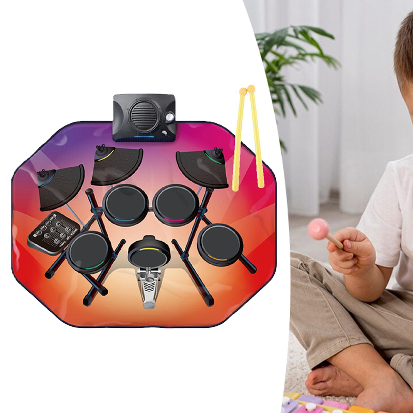 Pad de prática de bateria dobr - Electronic Drum Set Roll Up avaliação e preço