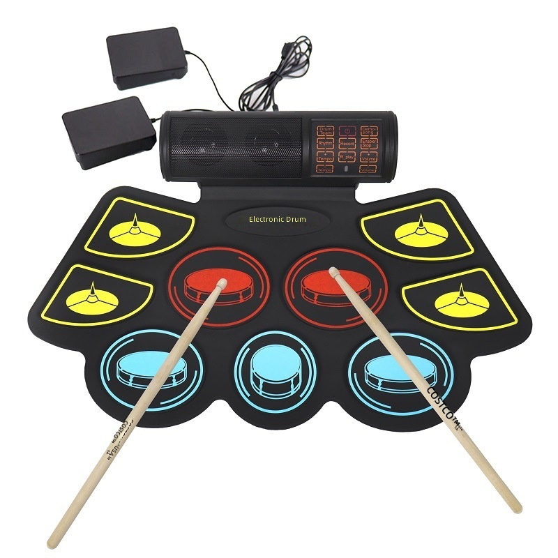 Conjunto de bateria eletrônica - Electronic Drum Set Roll Up avaliação e preço