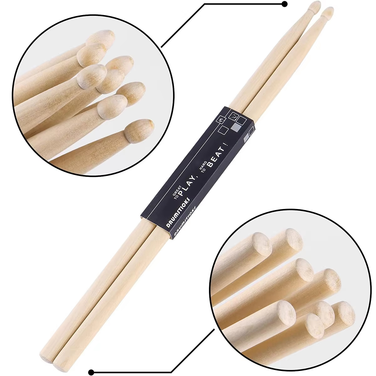 Baquetas de Bordo Miwayer 5A/7 - Drumsticks 5A Maple avaliação e preço