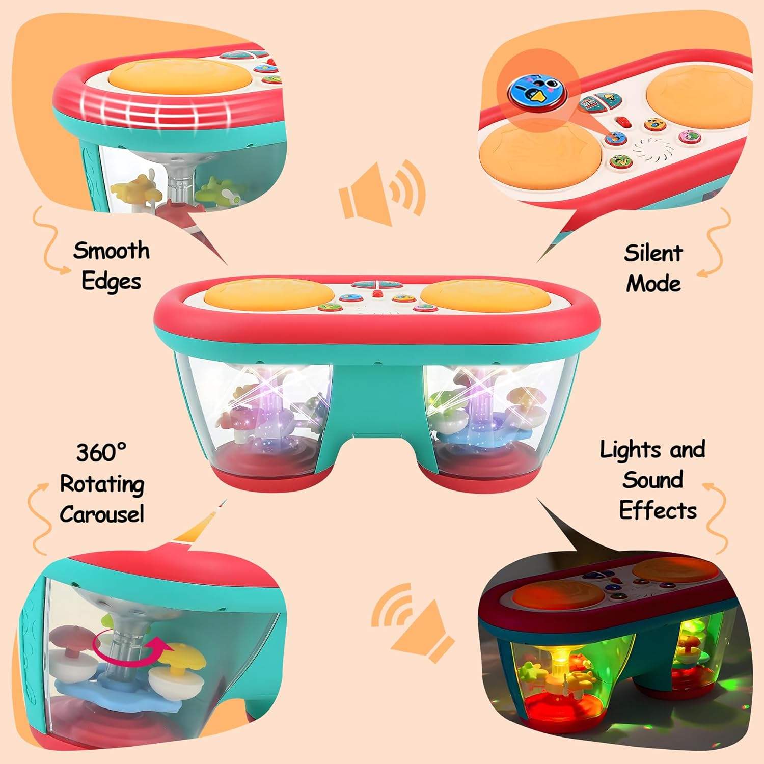 Brinquedo musical multifuncion - Electronic Drum Kit For Kids avaliação e preço