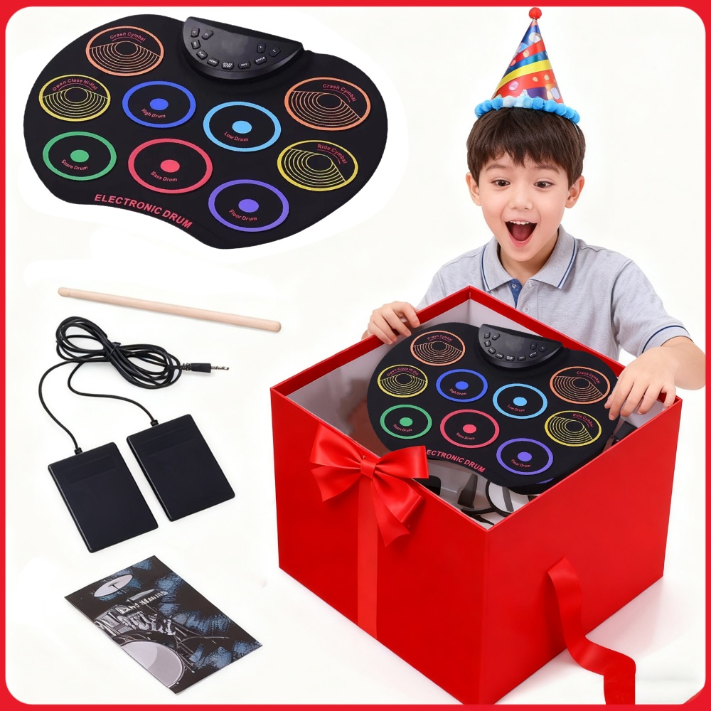 Bateria eletrónica com cabo US - Electronic Drum Set Roll Up avaliação e preço