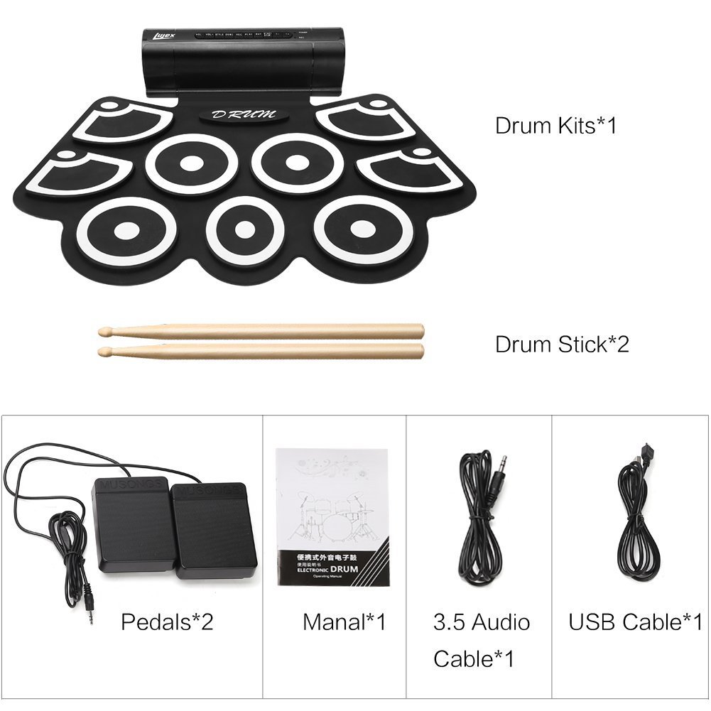 Instrumento de Percussão MD760 - Electronic Drum Set Roll Up avaliação e preço