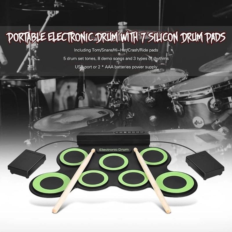 Conjunto bateria elétrica, tam - Electronic Drum Kit For Kids avaliação e preço
