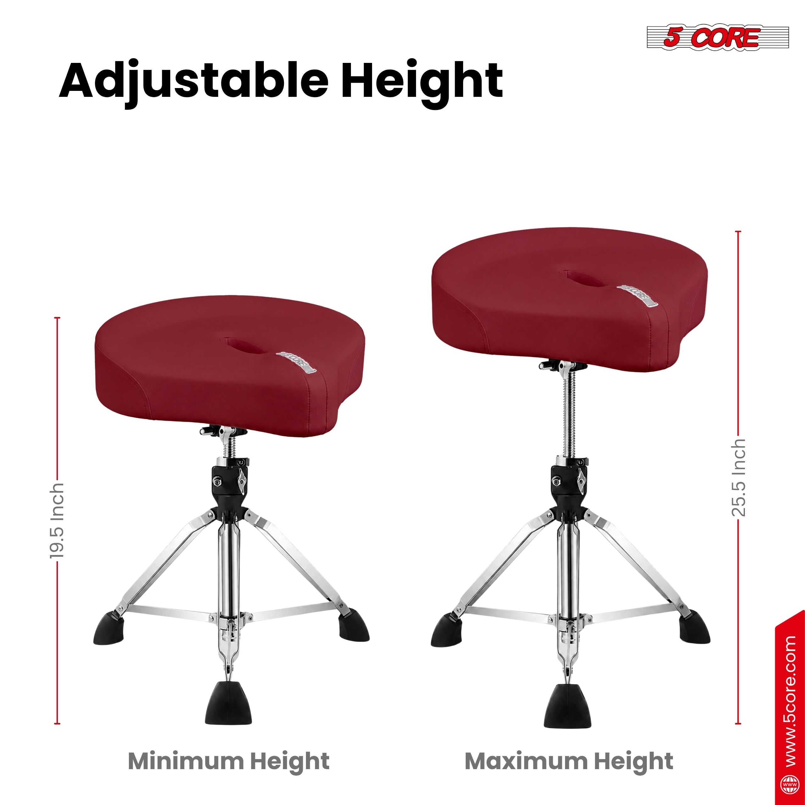 Banco de baterista ergonómico  - Drum Throne Adjustable avaliação e preço
