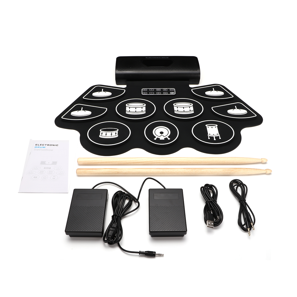 Conjunto de Bateria Eletrônica - Electronic Drum Set Roll Up avaliação e preço