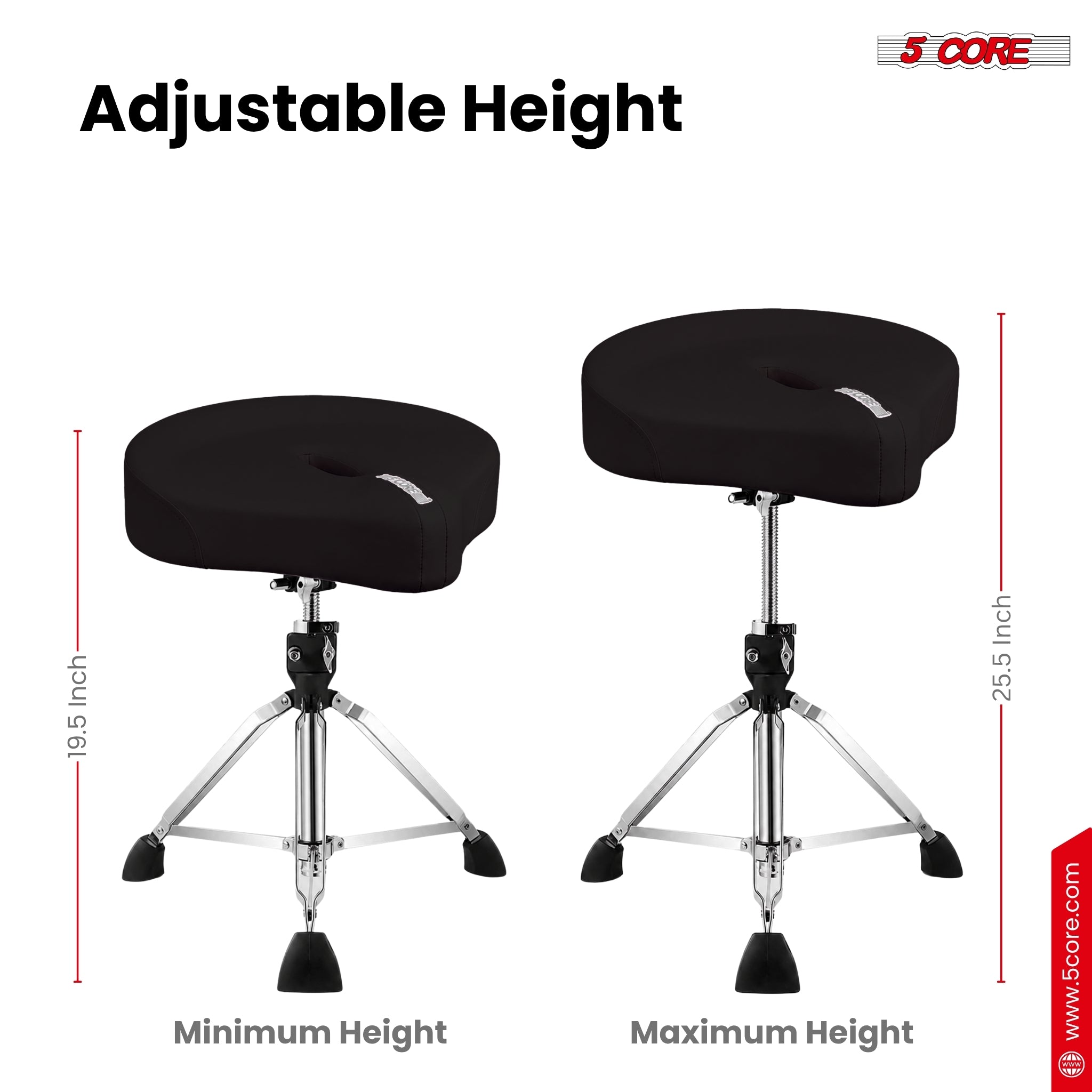 Banco de baterista ergonómico  - Drum Throne Adjustable avaliação e preço